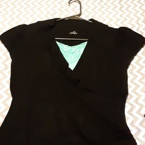 Maurices Cross Wrap Top w/ Aqua Lace Cami